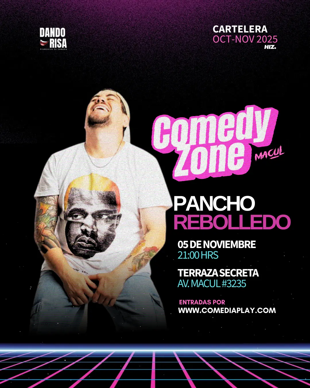 Pancho Rebolledo en Terraza Secreta, Miércoles 5 de Noviembre